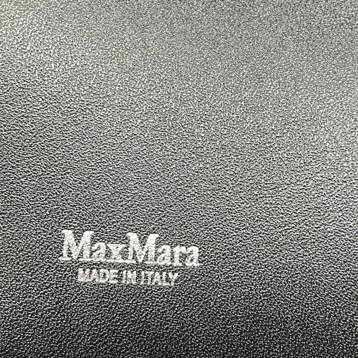 Max Mara Black Leather Double Top Handle Tote Handbag with Silver Hardware