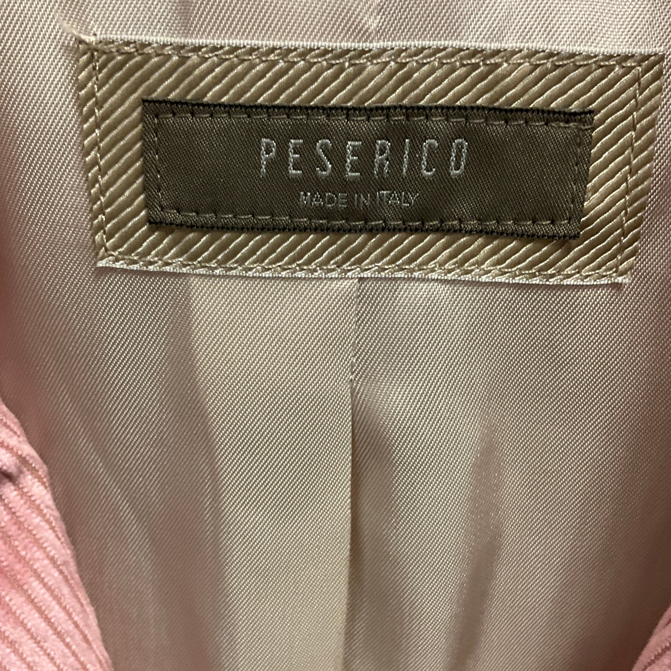Peserico Pink Double Breasted Velvet Corduroy Blazer Jacket