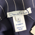 Load image into Gallery viewer, Oscar de la Renta Navy Blue Asymmetrical Ruffled Wool Midi Skirt
