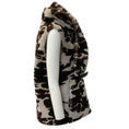 Load image into Gallery viewer, Suprema Brown / Taupe Shearling Reversible Vest with Detached Scarf
