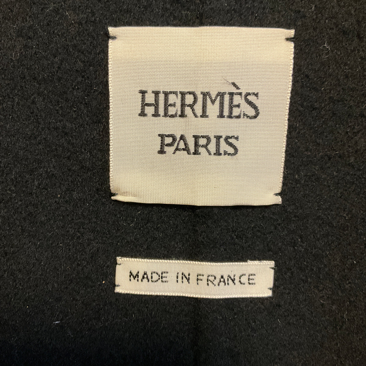 Hermes Navy Blue / Black Cashmere Blanket Coat with Belt