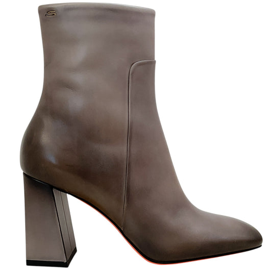 Santoni Grey / Taupe Leather Hanalei Booties