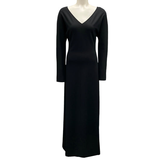 The Row Black Clivia Long Sleeve Milano Stitch Dress