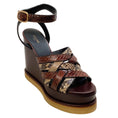 Load image into Gallery viewer, Celine Manon Python Wedge Sandal 80
