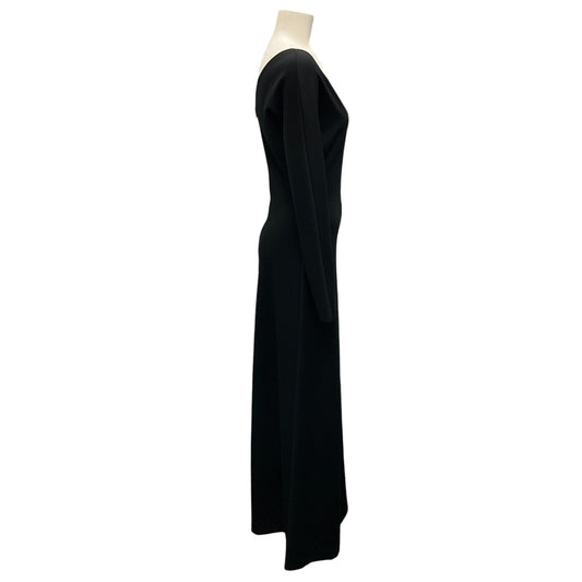 The Row Black Clivia Long Sleeve Milano Stitch Dress