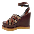 Load image into Gallery viewer, Celine Manon Python Wedge Sandal 80
