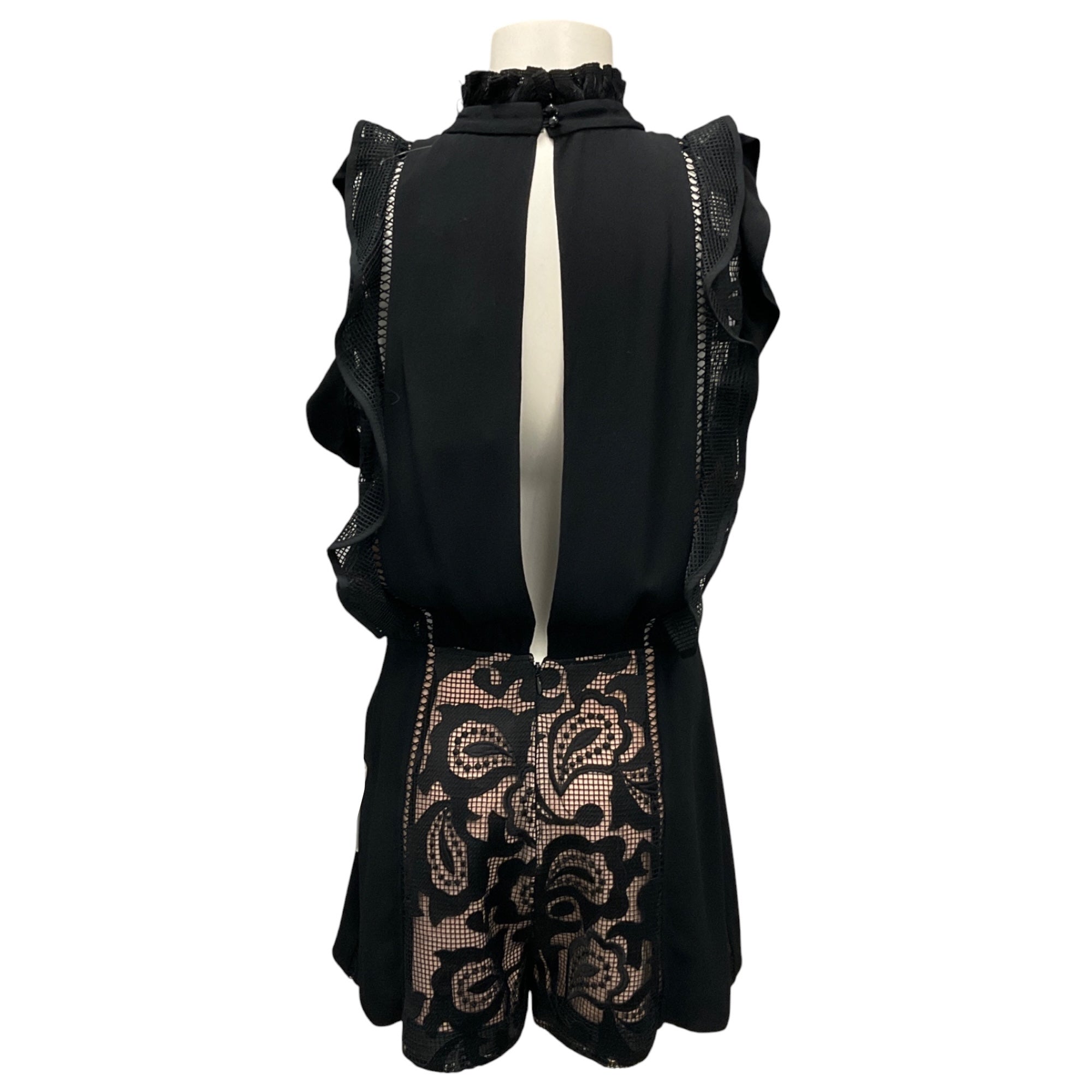 Alexis Black Karliva Macrame Romper