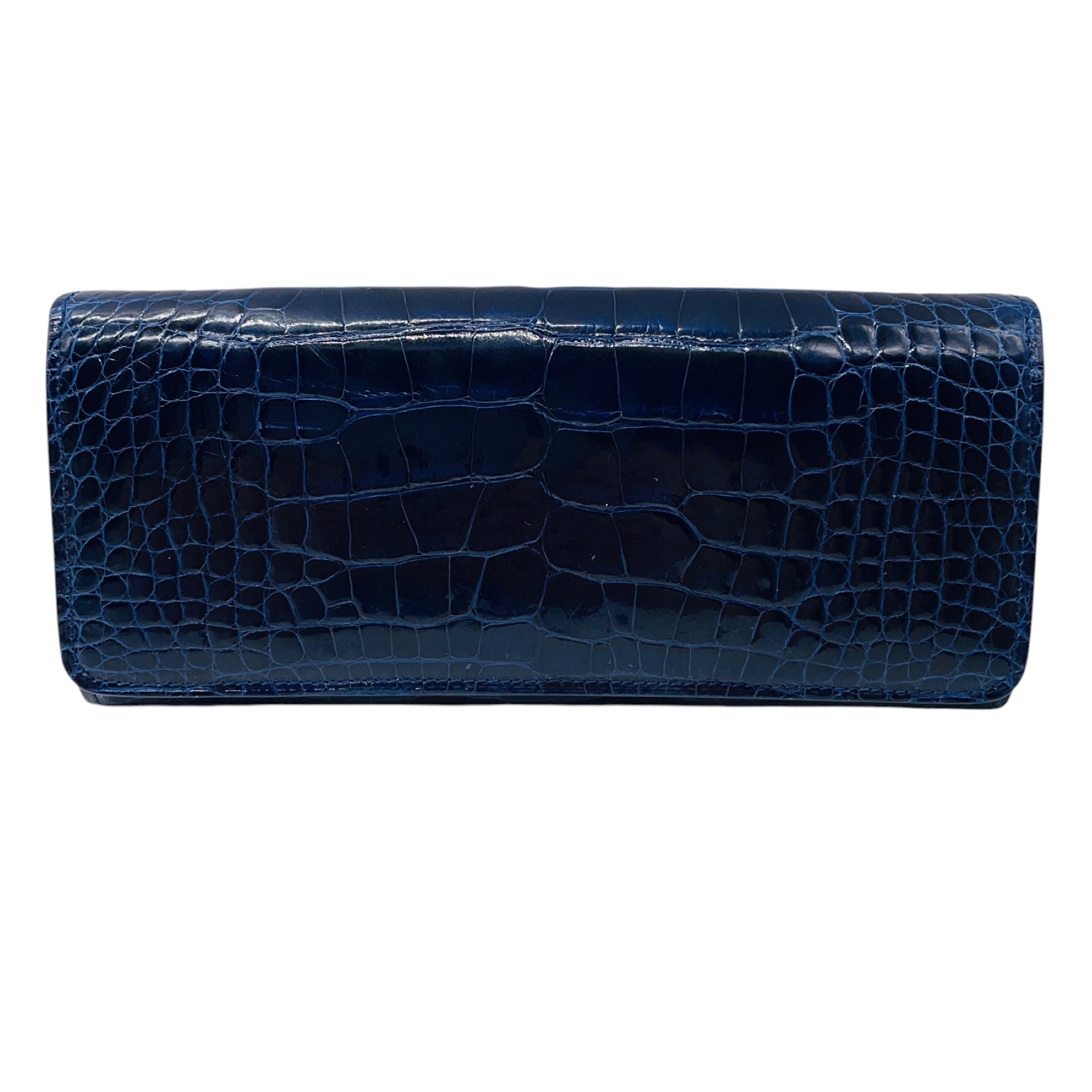 Kwanpen Blue Genuine Alligator Skin Leather Wallet