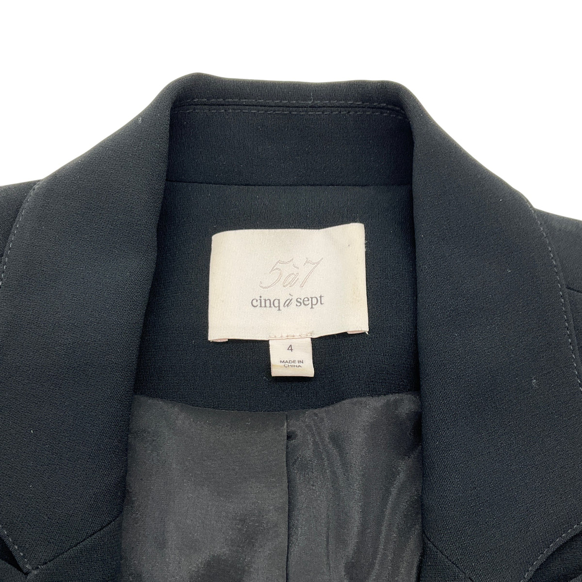 Cinq à Sept Black Estelle Paisley Love Letter Embroidered Crepe Blazer