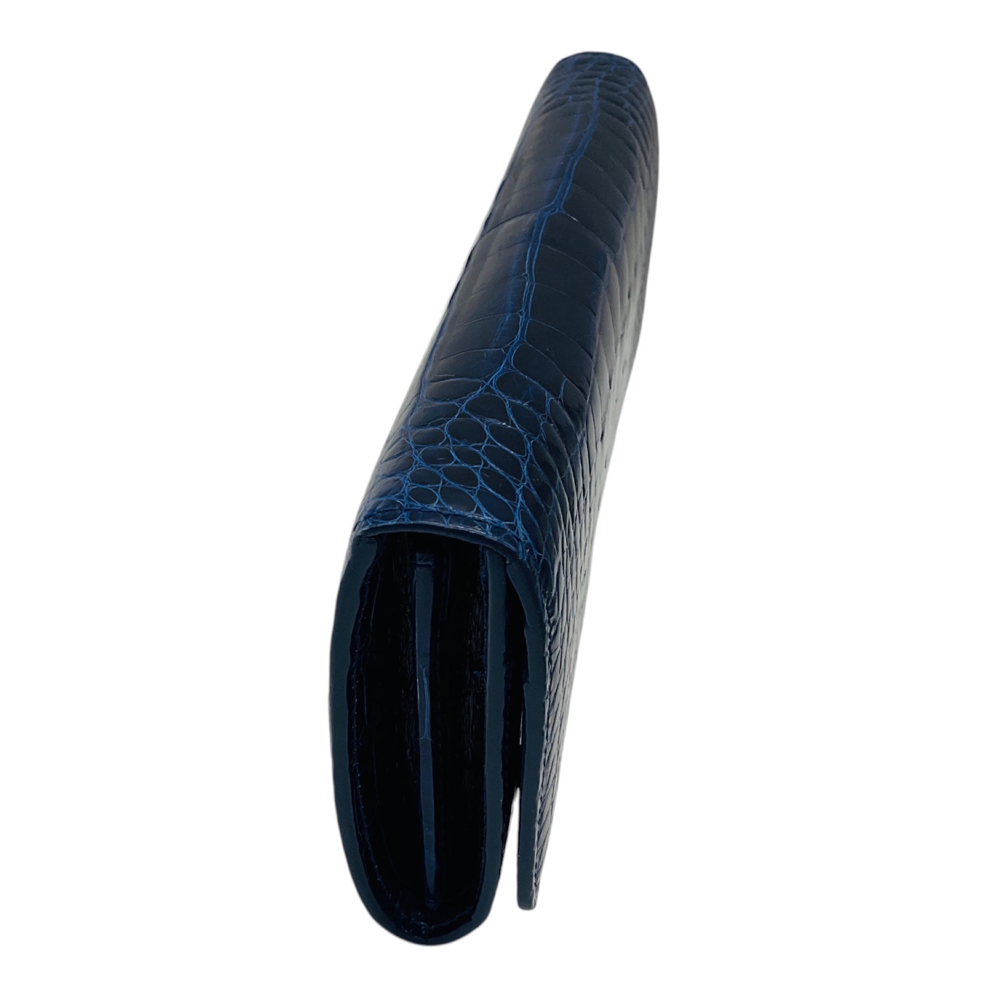 Kwanpen Blue Genuine Alligator Skin Leather Wallet