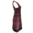 Load image into Gallery viewer, J. Mendel Red / Black Floral Jacquard Brocade Sleeveless Midi Dress
