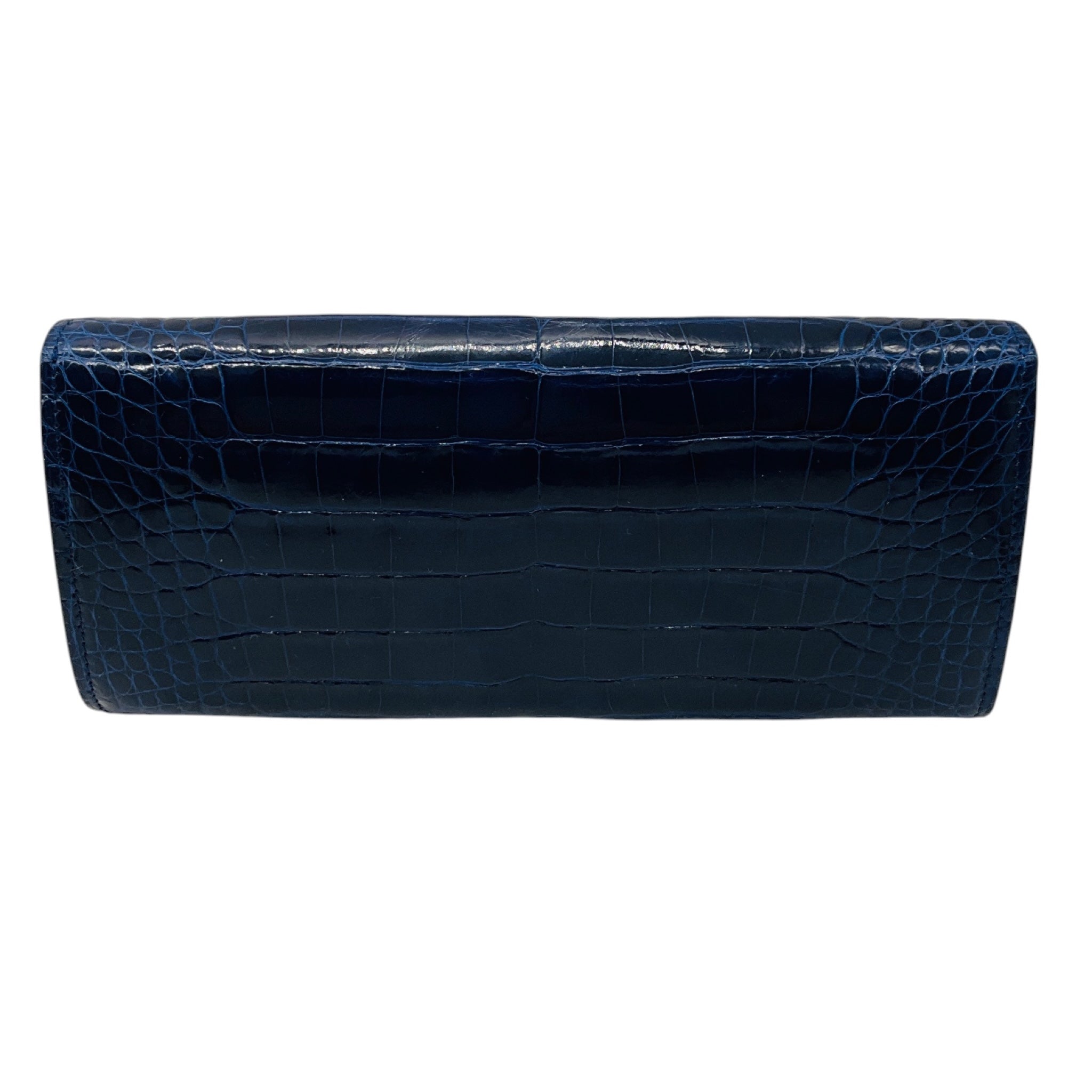 Kwanpen Blue Genuine Alligator Skin Leather Wallet