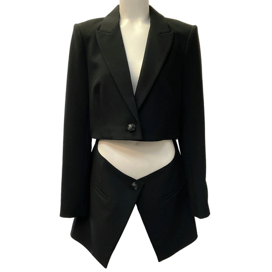 L'Agence Black Cora Detachable Bottom Blazer
