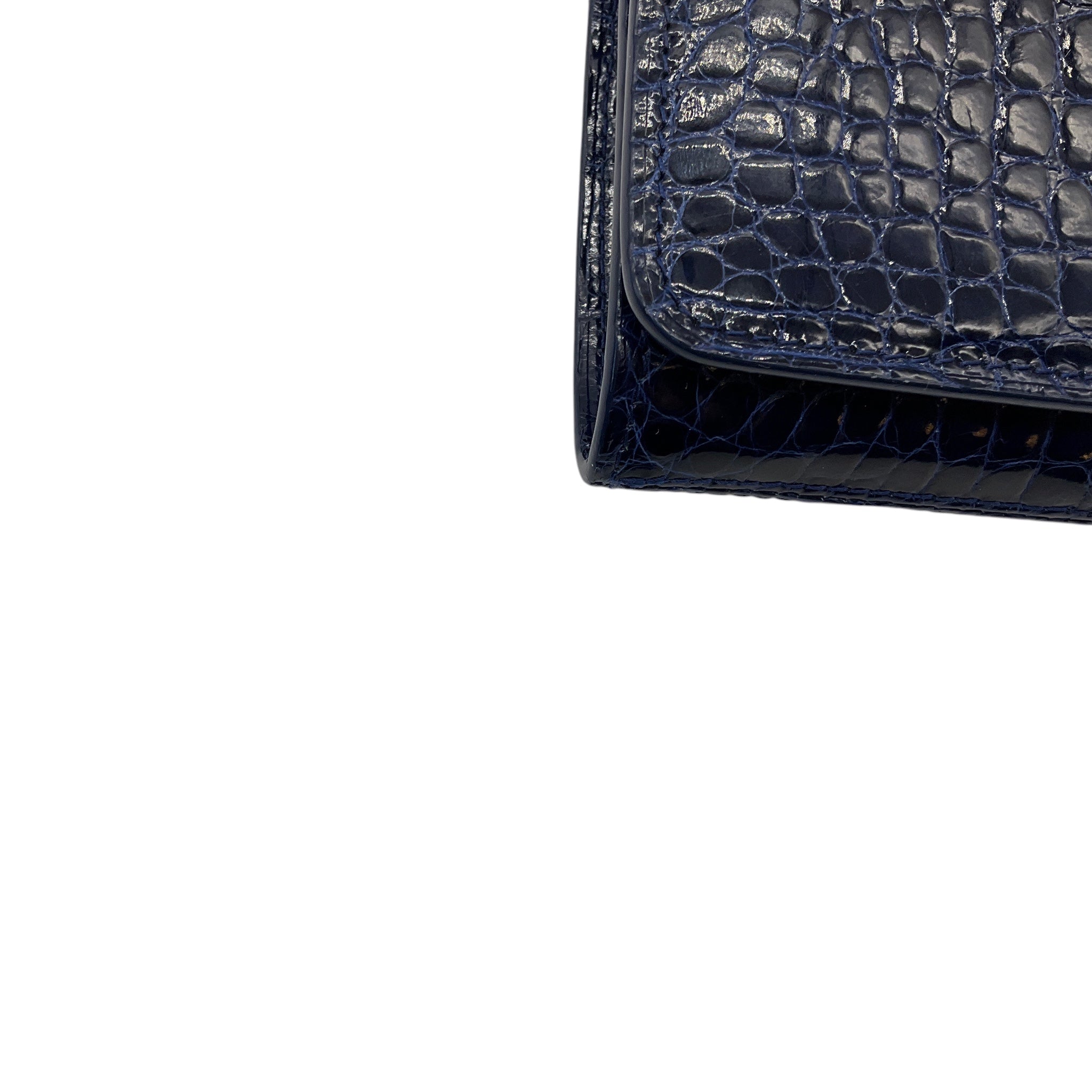 Kwanpen Blue Genuine Alligator Skin Leather Wallet