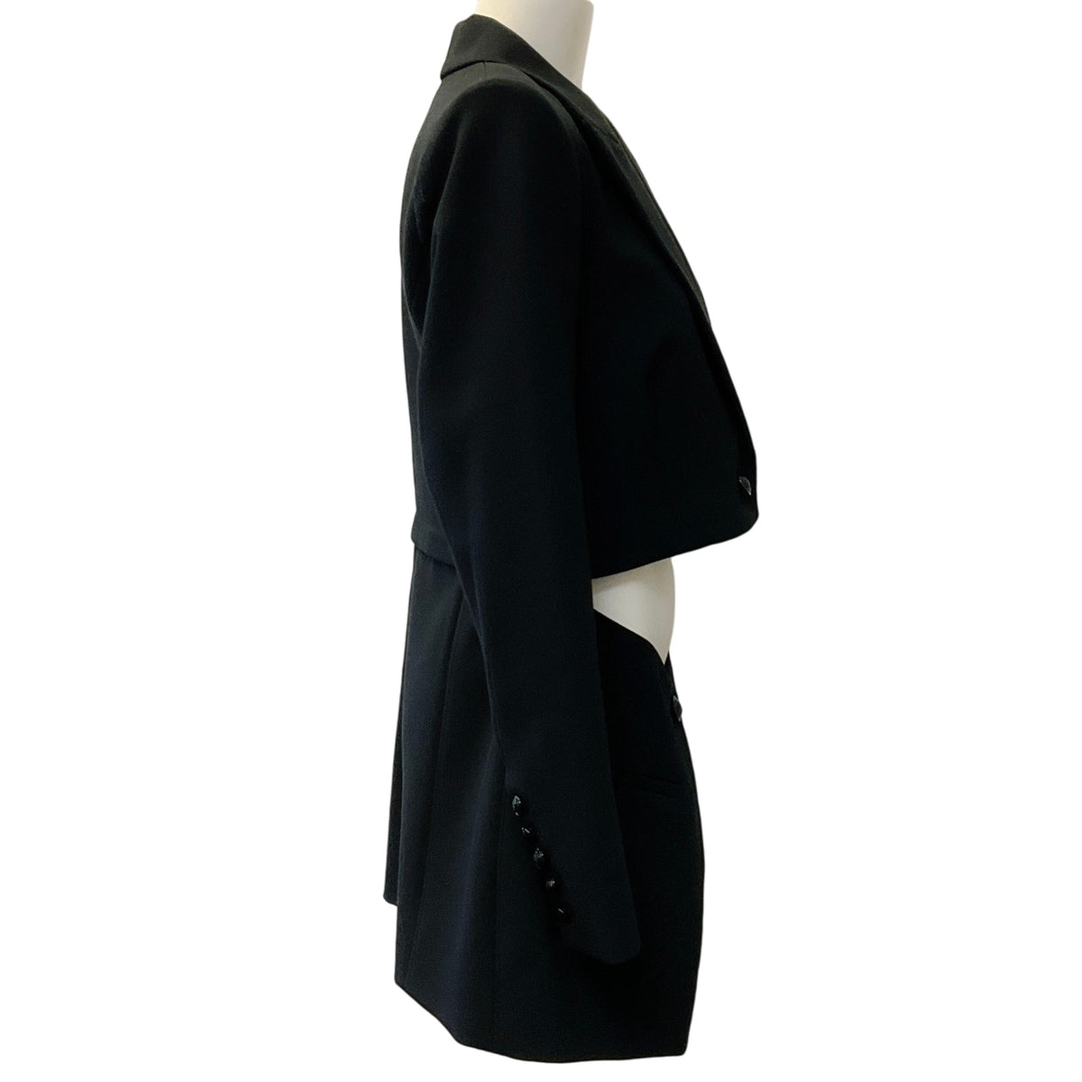 L'Agence Black Cora Detachable Bottom Blazer