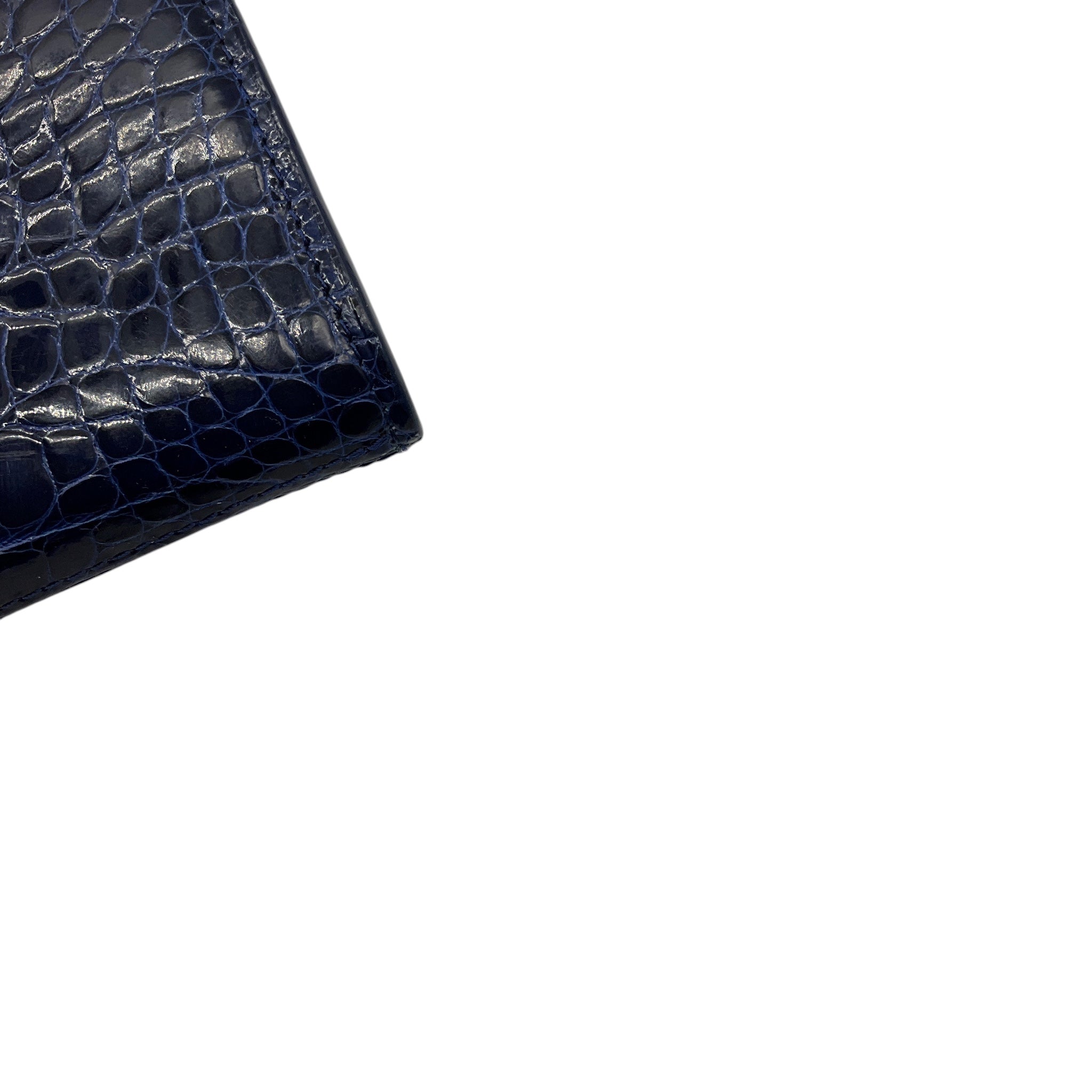 Kwanpen Blue Genuine Alligator Skin Leather Wallet