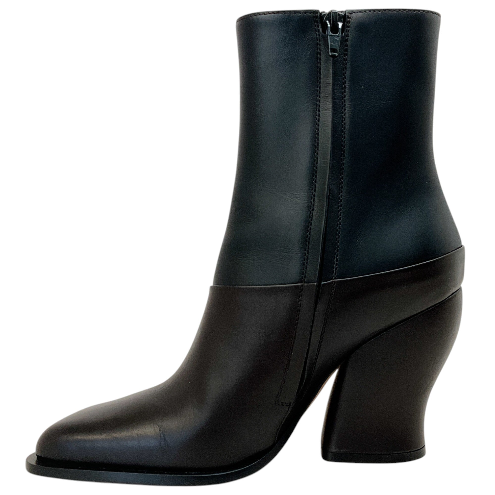 Loewe Black / Brown Two Tone Leather Onda Boots