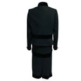 Load image into Gallery viewer, Valentino Vintage Black Velvet Trimmed Wool Jacket and Skirt Suit Set
