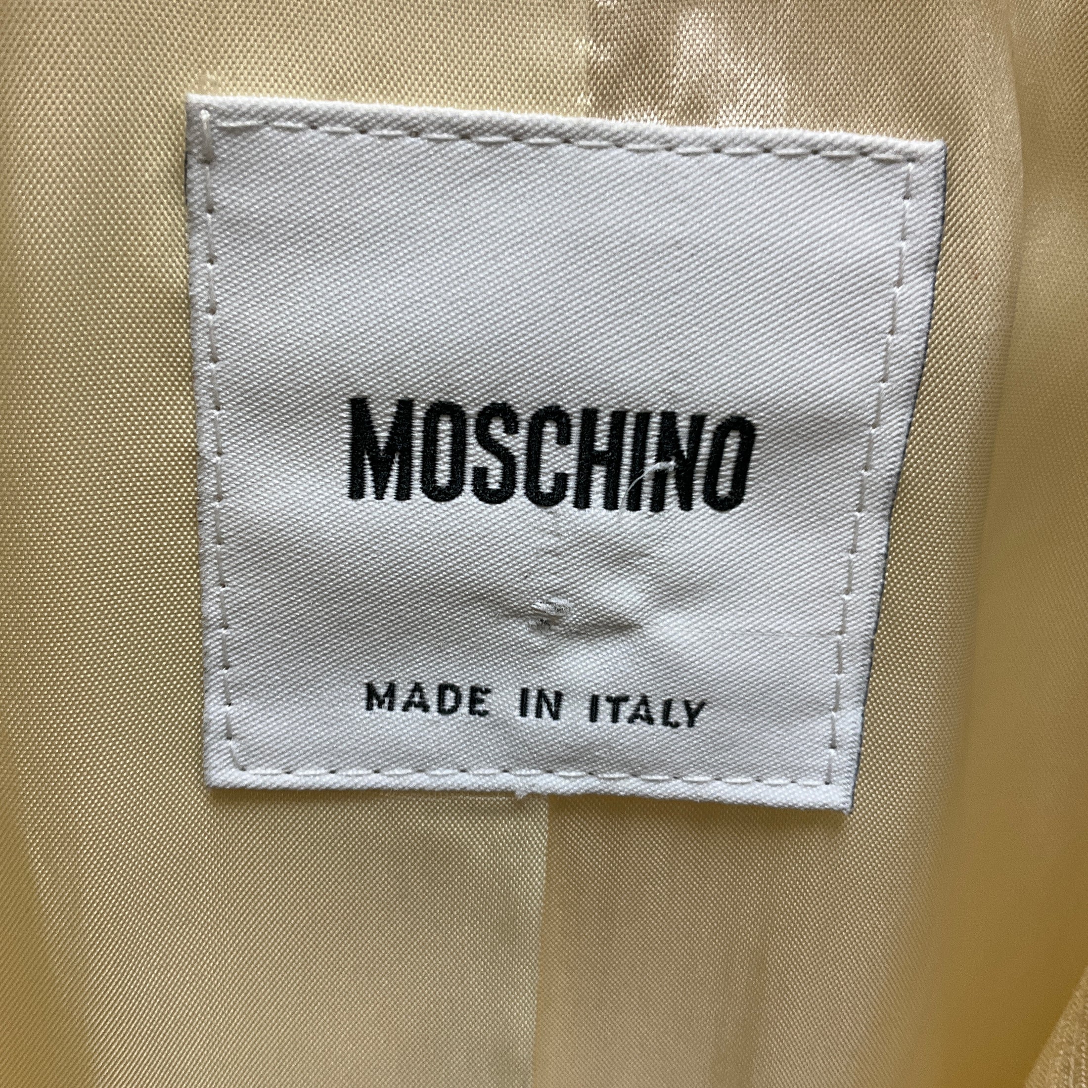 Moschino Light Yellow Classic One Button Blazer