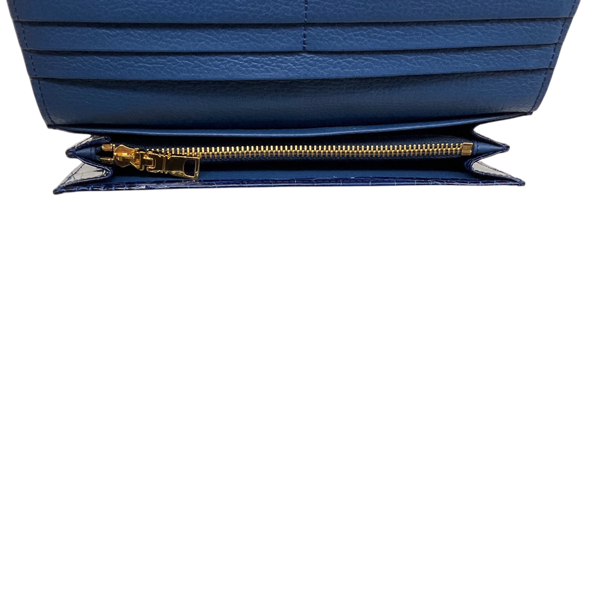 Kwanpen Blue Genuine Alligator Skin Leather Wallet