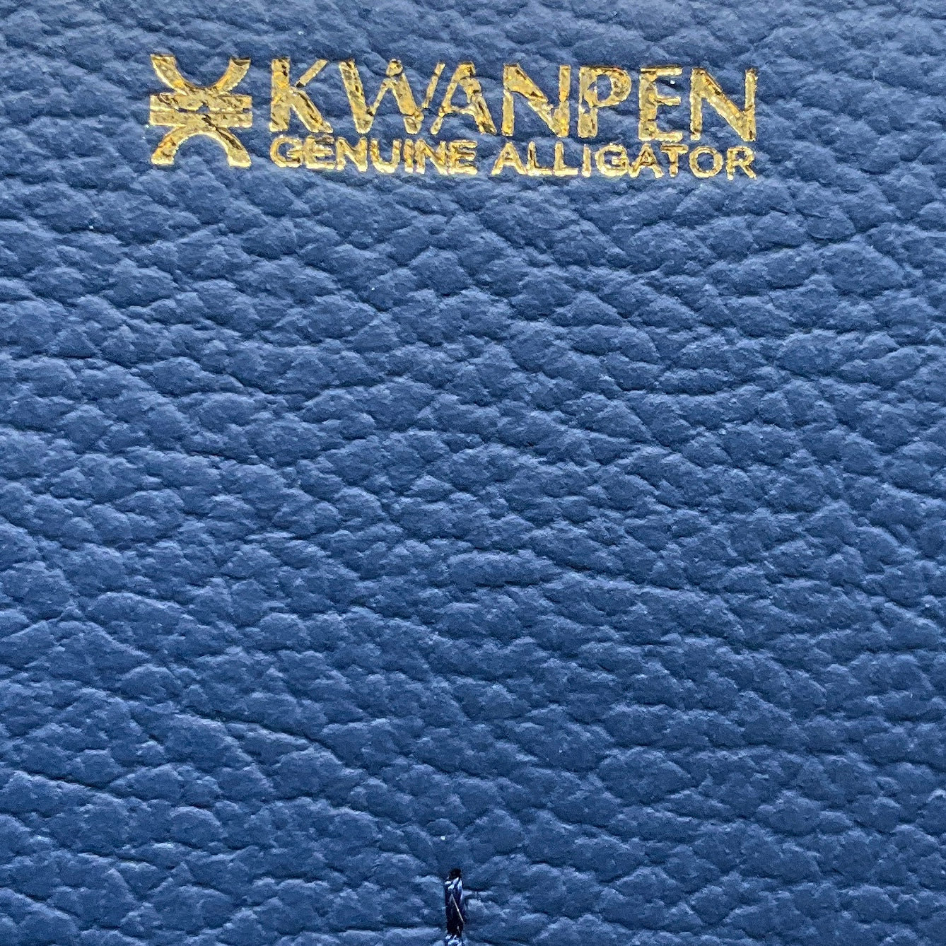 Kwanpen Blue Genuine Alligator Skin Leather Wallet