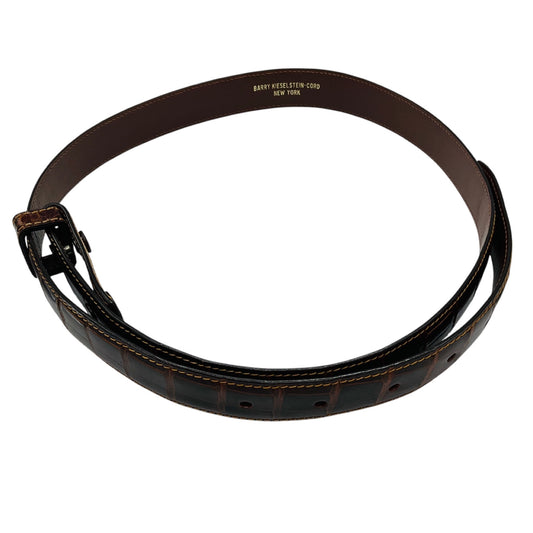 Barry Kieselstein-Cord Brown Genuine American Alligator Skin Leather Belt Strap