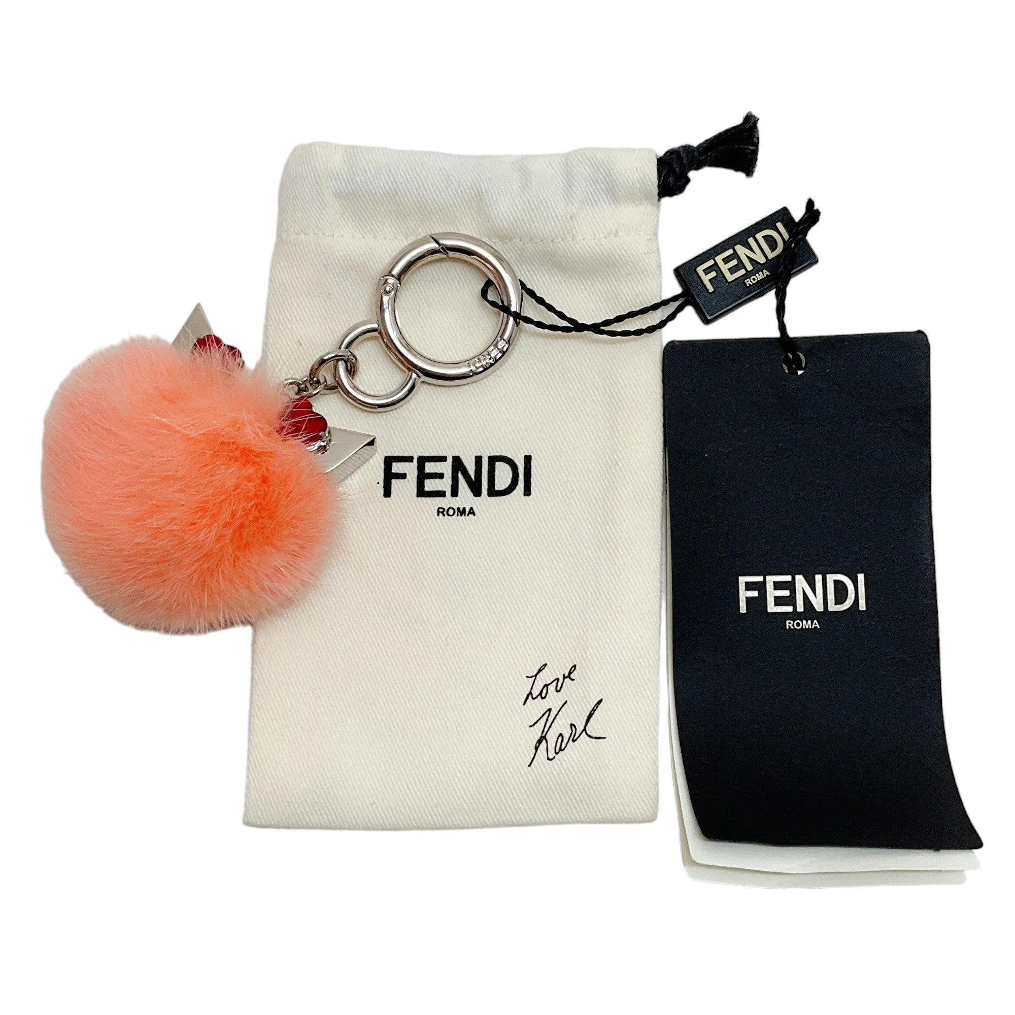 Fendi Pink Mink Monster Keychain