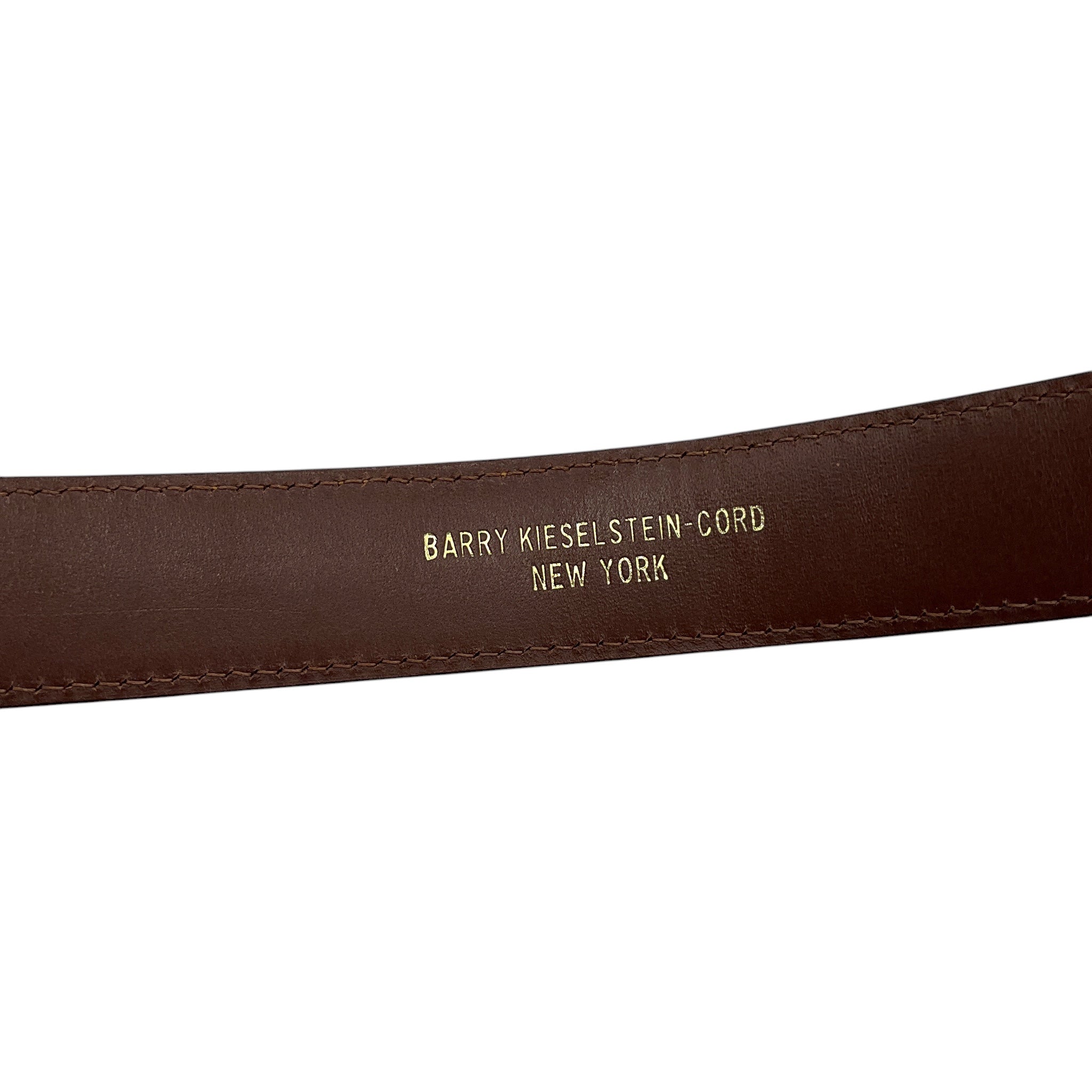Barry Kieselstein-Cord Brown Genuine American Alligator Skin Leather Belt Strap