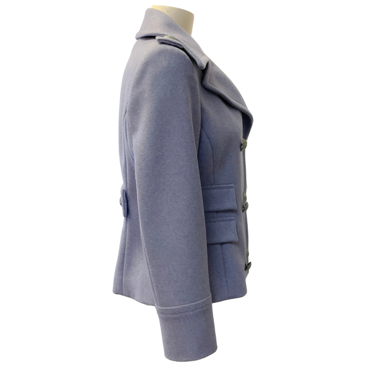 Michael Kors Light Purple Pea Coat with Silver Buttons