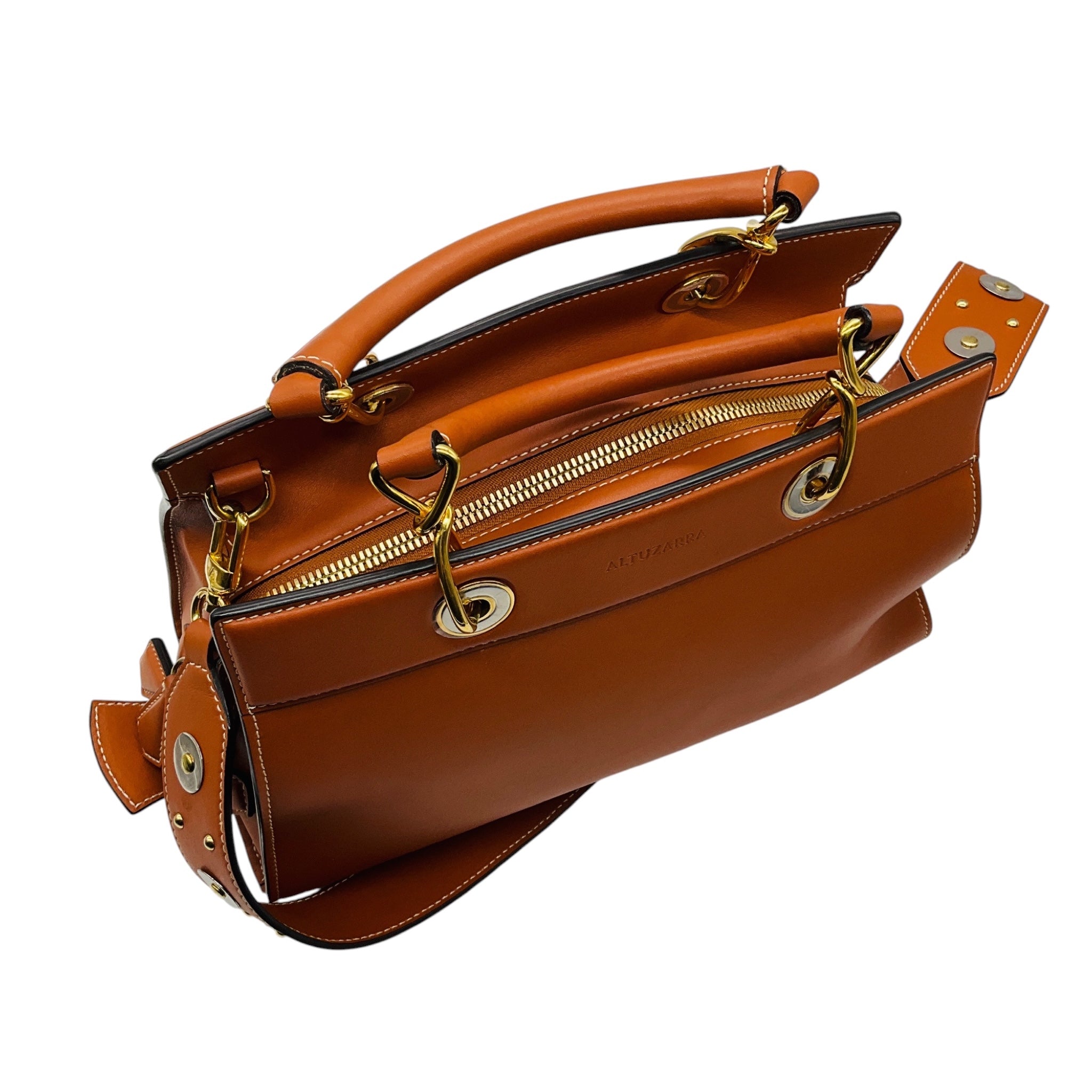 Altuzarra Light Brown / Cognac Leather Shadow Tote Handbag