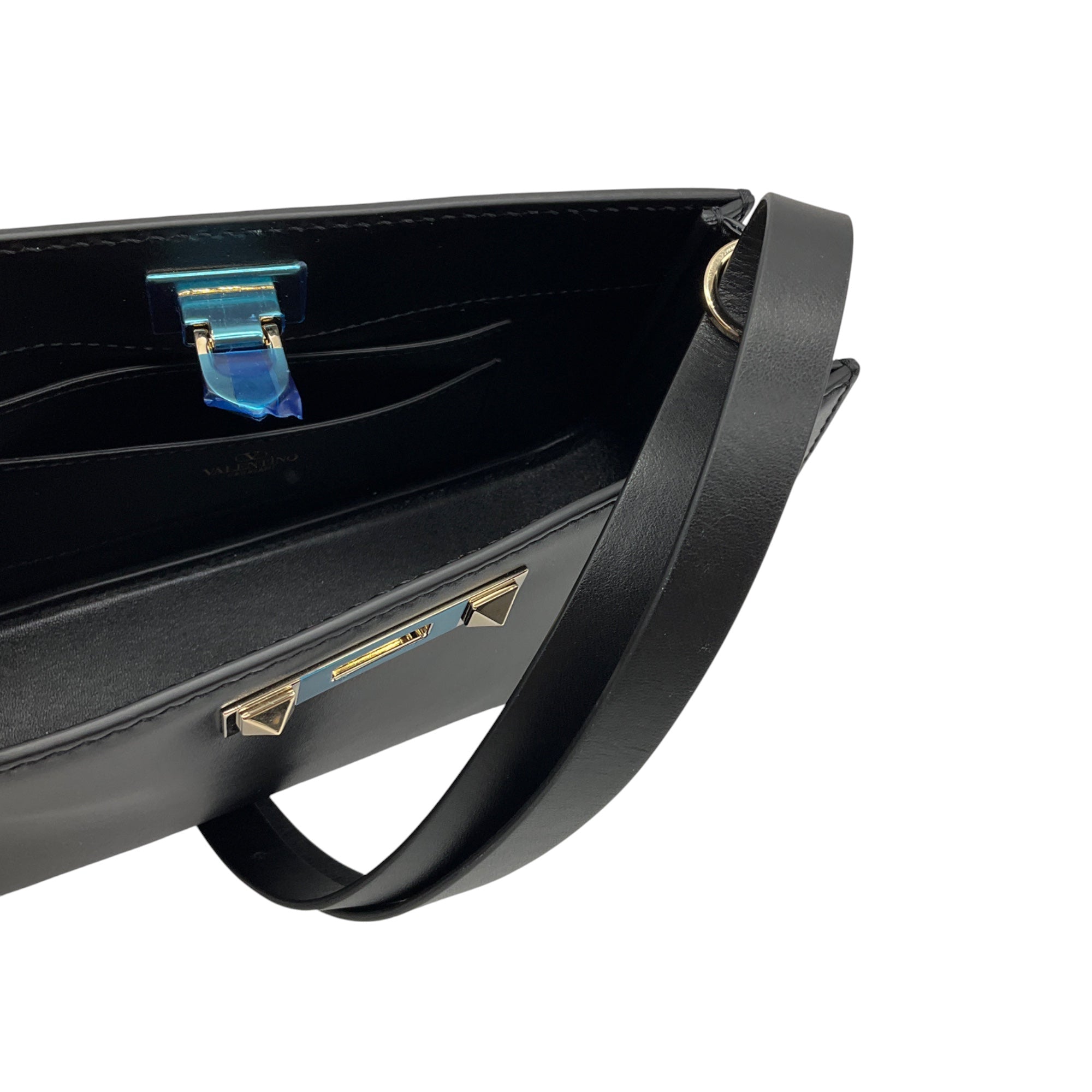 Valentino Garavani Black Rockstud Fierce Small Calfskin Shoulder Bag