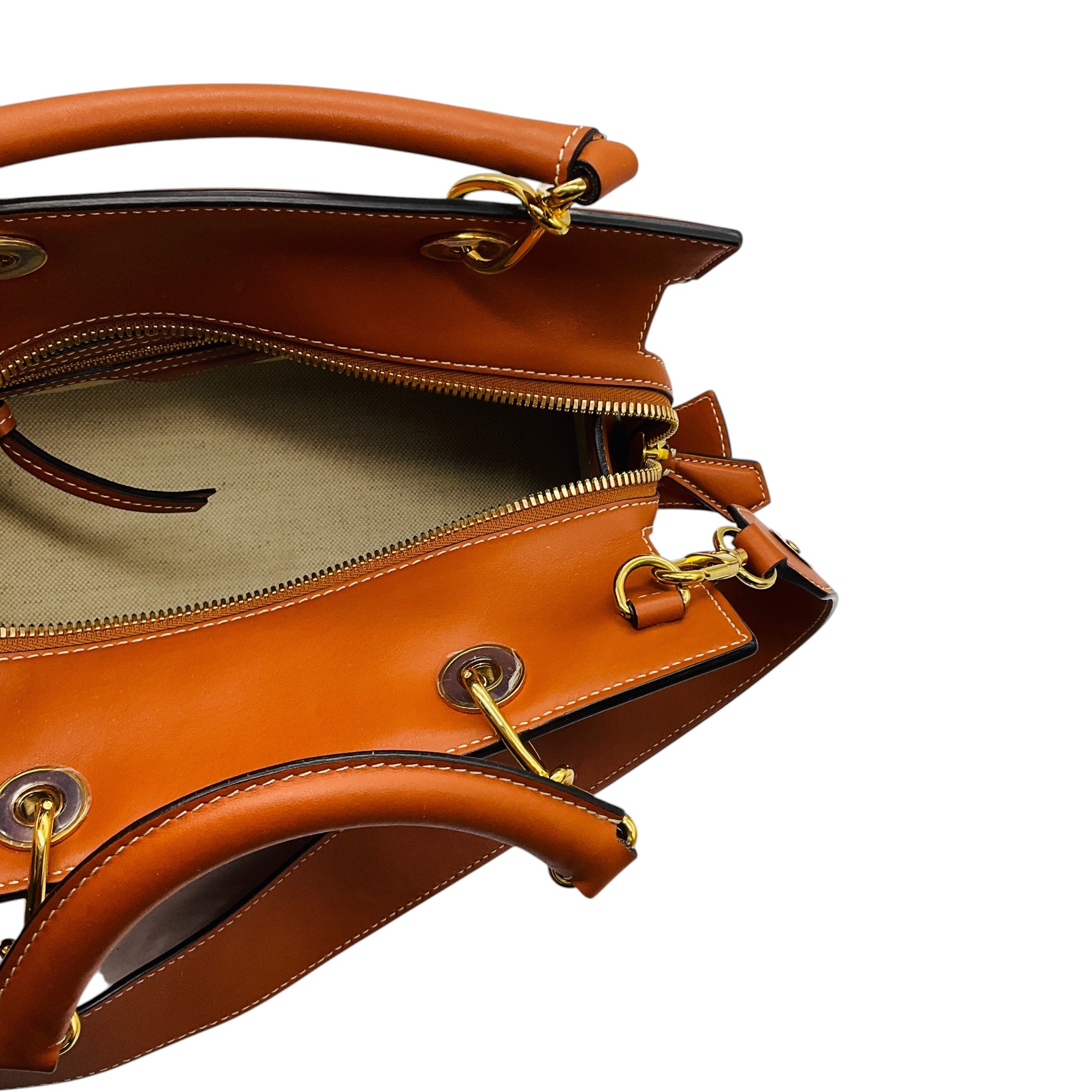 Altuzarra Light Brown / Cognac Leather Shadow Tote Handbag