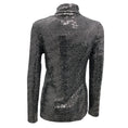 Load image into Gallery viewer, Prabal Gurung Black / Silver Mirrored Long Sleeved Turtleneck Top
