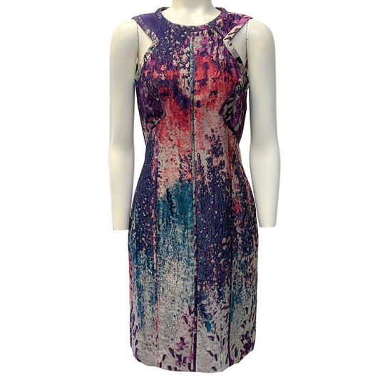 J. Mendel Purple / Teal Silk Sleeveless Dress
