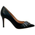 Load image into Gallery viewer, Gianvito Rossi Black Leather Buckle Pumps
