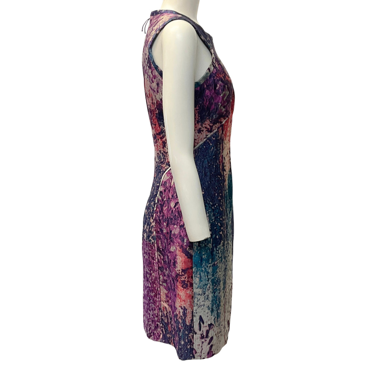 J. Mendel Purple / Teal Silk Sleeveless Dress