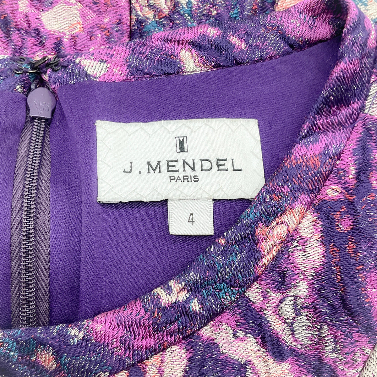 J. Mendel Purple / Teal Silk Sleeveless Dress