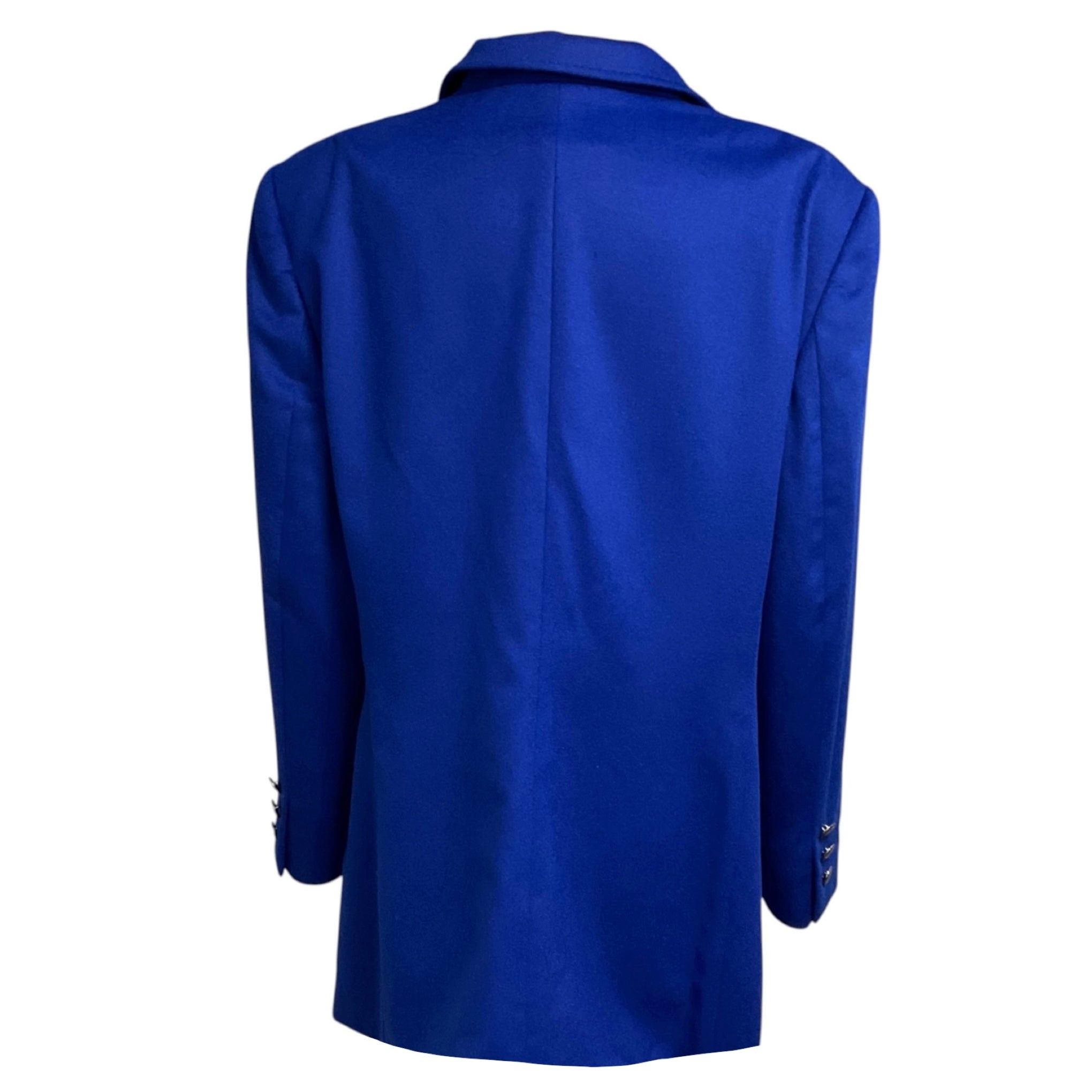 Escada Cobalt Blue Two Button Angora Blazer