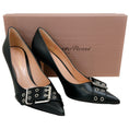 Load image into Gallery viewer, Gianvito Rossi Black Leather Buckle Pumps
