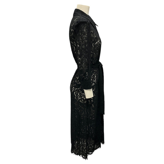 L'Agence Black Kaiya Lace Shirtdress