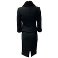 Load image into Gallery viewer, Michael Kors Collection Black Boucle Suit with Removable Mink Collar
