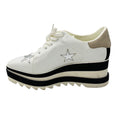 Load image into Gallery viewer, Stella McCartney White / Silver Star Elyse Faux Leather Platform Derby Sneakers
