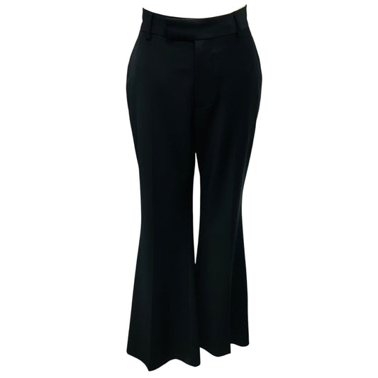 Amiri Black Flared Crepe Trousers