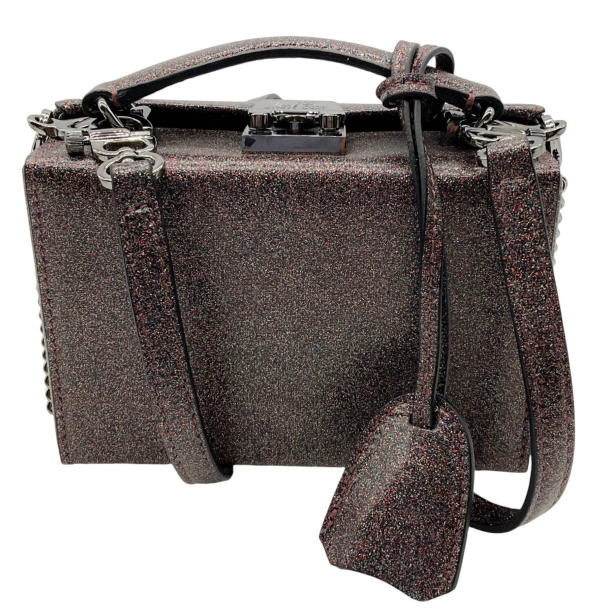 Mark Cross Glitter Multi Metallic Grace Mini Box Bag