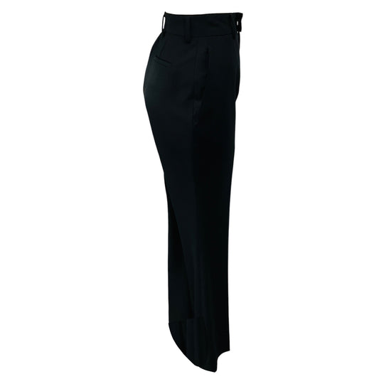 Amiri Black Flared Crepe Trousers