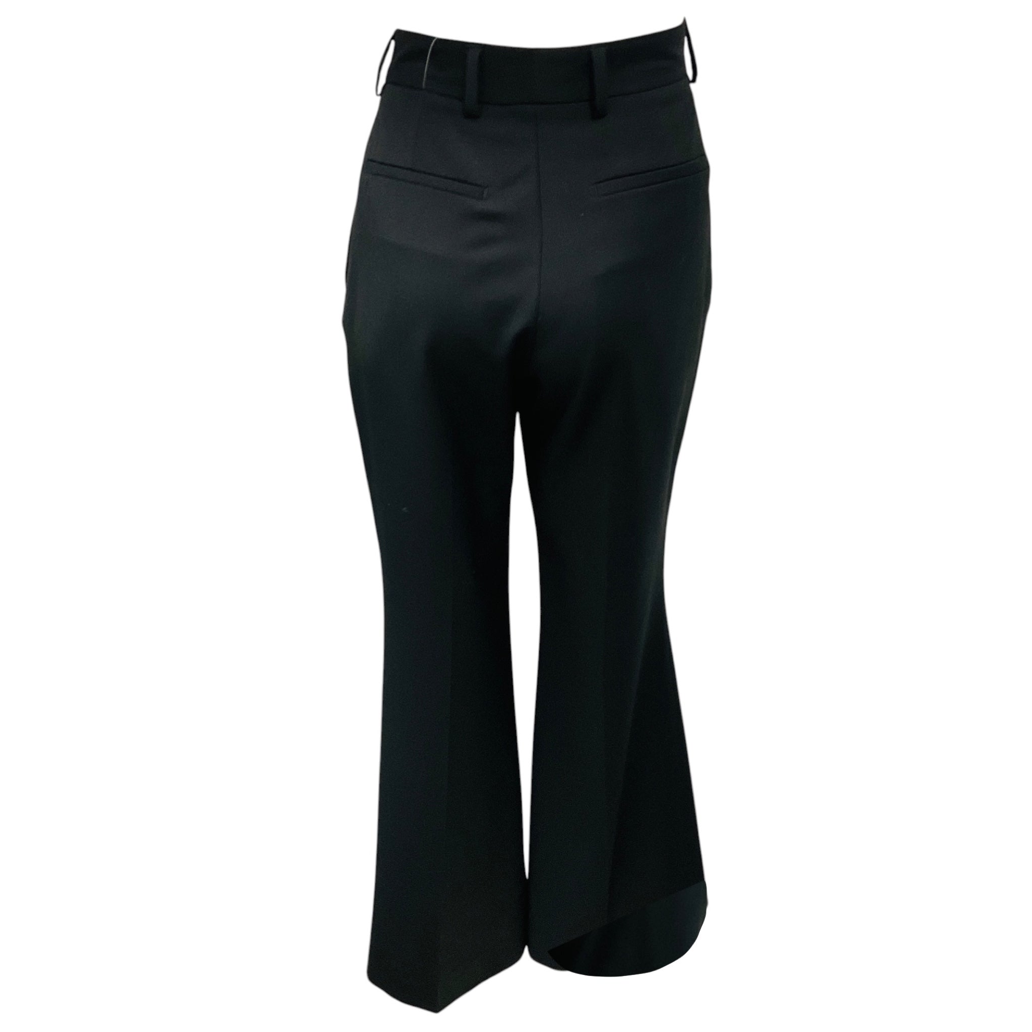 Amiri Black Flared Crepe Trousers