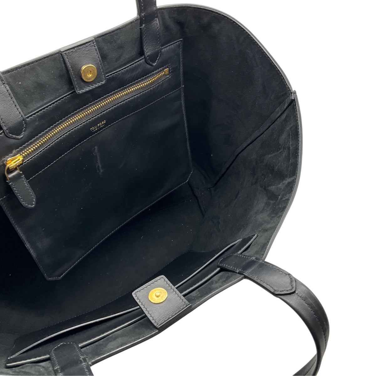 Tod's Black Denim and Leather Double Top Handle Tote Handbag