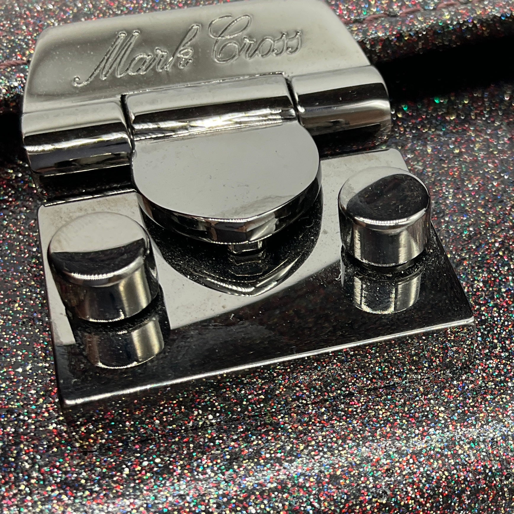 Mark Cross Glitter Multi Metallic Grace Mini Box Bag