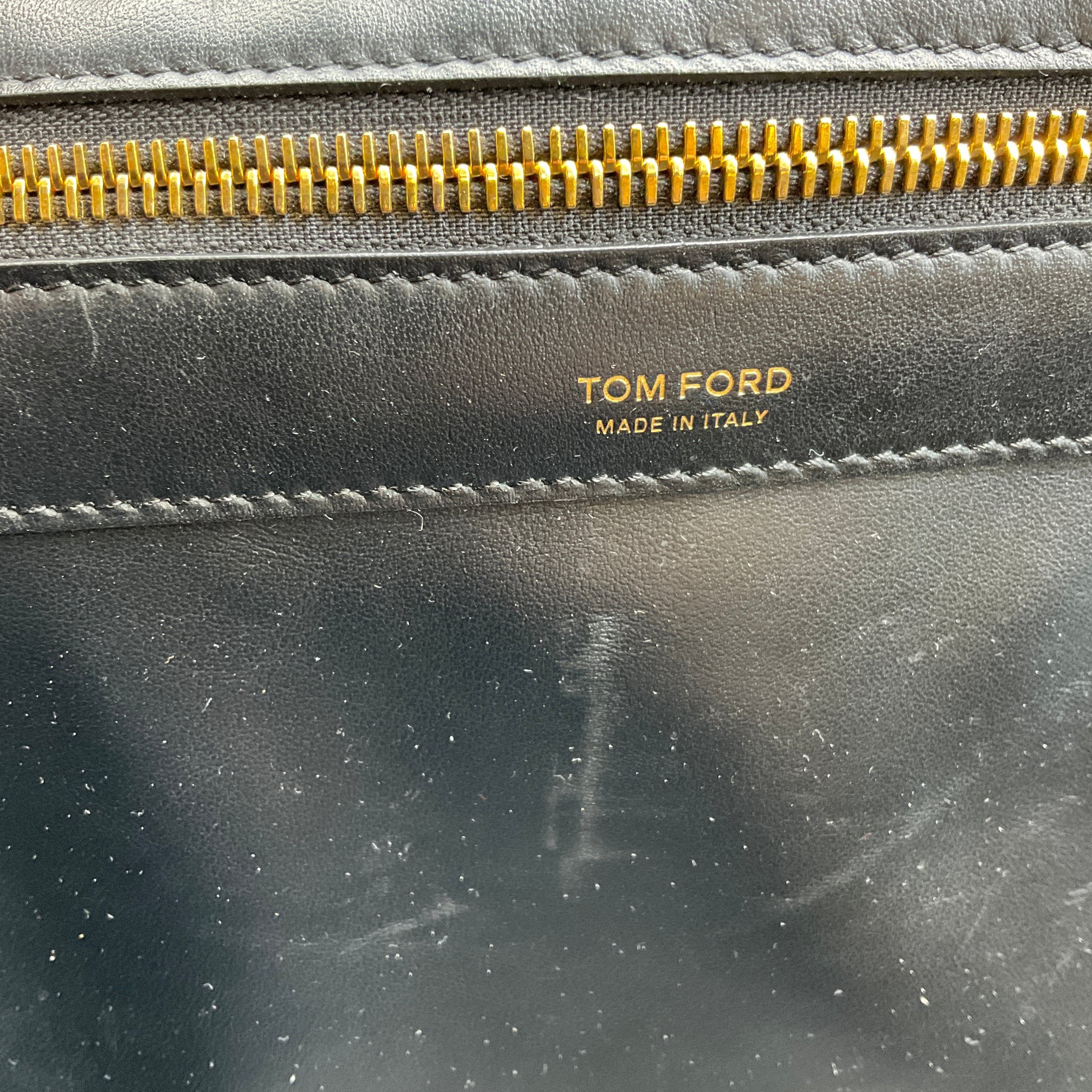 Tod's Black Denim and Leather Double Top Handle Tote Handbag