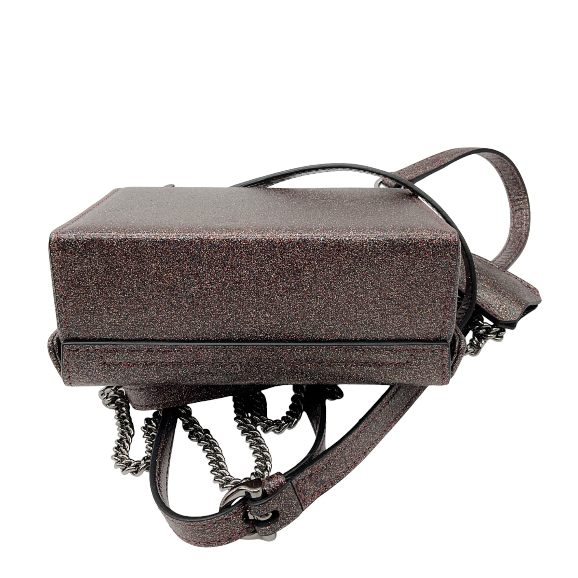 Mark Cross Glitter Multi Metallic Grace Mini Box Bag